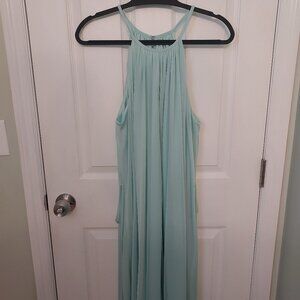 Flowy semi-formal gown, 16, seafoam